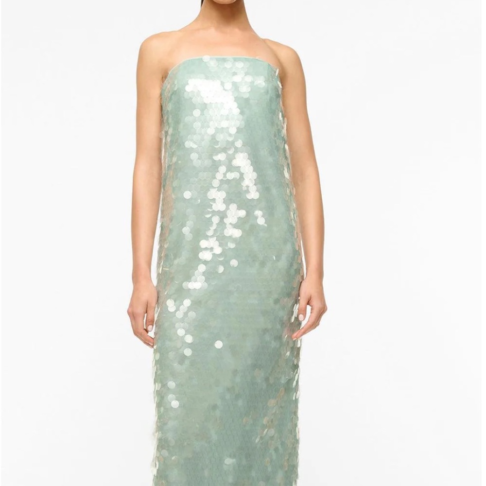 Staud Casey Mint Green Strapless Dress - NEVER worn